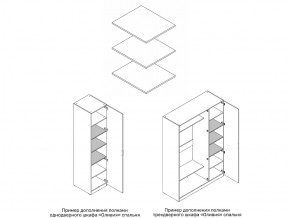 Комплект полок шкафа 1 дверного или 3 дверного в Кировграде - kirovgrad.magazin-mebel74.ru | фото