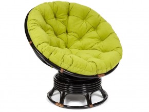 Кресло-качалка Papasan w 23/01 B с подушкой Antique brown, флок Олива в Кировграде - kirovgrad.magazin-mebel74.ru | фото