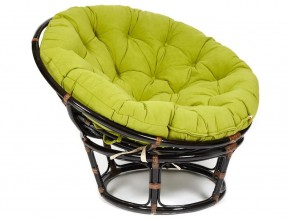 Кресло Papasan 23/01 W с подушкой Antique brown, флок Олива в Кировграде - kirovgrad.magazin-mebel74.ru | фото