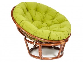 Кресло Papasan 23/01 W с подушкой Pecan, флок Олива в Кировграде - kirovgrad.magazin-mebel74.ru | фото