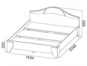 Кровать двойная (Без матраца 1,4*2,0) в Кировграде - kirovgrad.magazin-mebel74.ru | фото